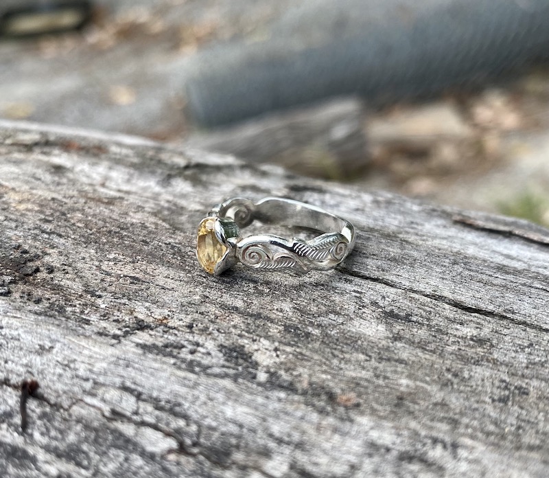 Citrine Sunbird Ring | Ozmomo Jewellery